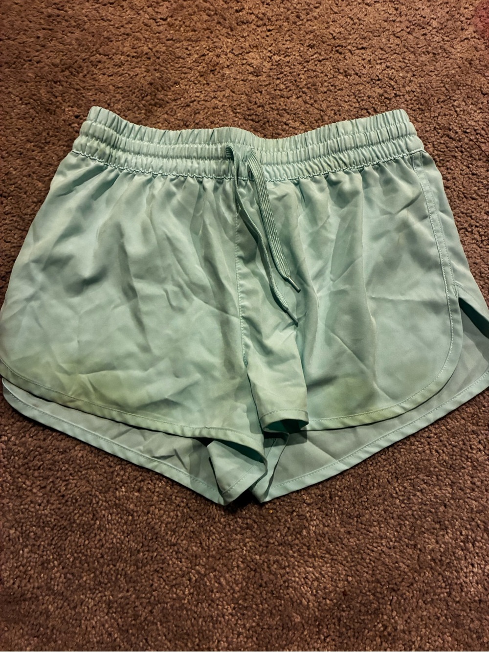 Wonder Nation Mint Green Elastic-Waist Athletic Shorts